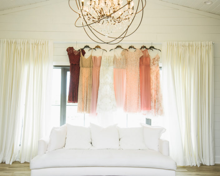 Bridesmaids dresses in The Farmhouse, Montgomery, Texas
