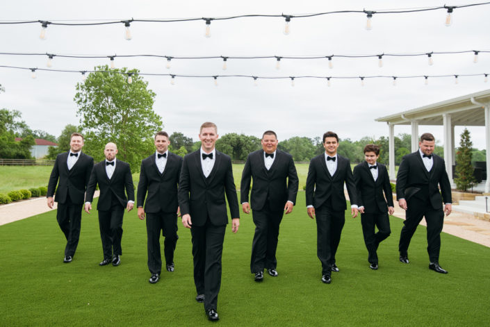 Groomsmen photos at the Farmhouse in Montgomery, Texas