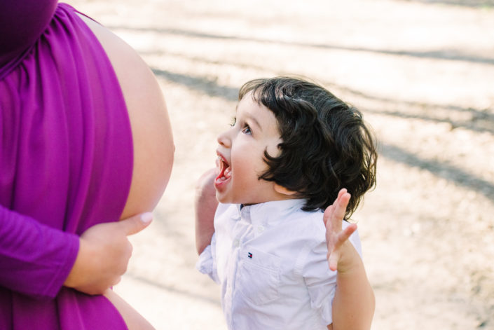 Older Brother at Maternity Session