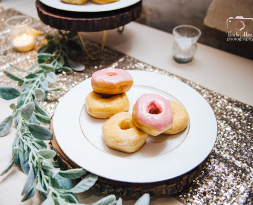 Donuts as dessert for a Houston Wedding