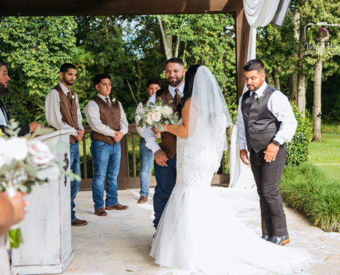 Son gives away her mother at Houston Wedding