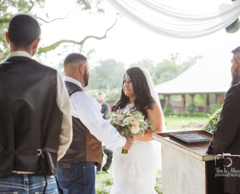 Wedding Ceremony after rain in Houston