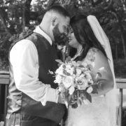 Bride and groom romantic photos