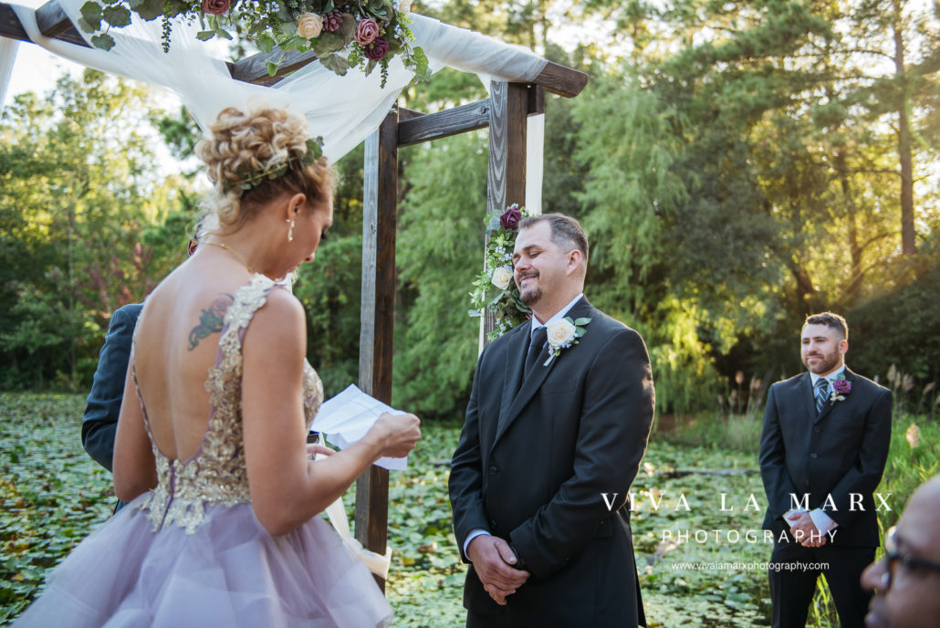 Vows at Small Wedding in Houston