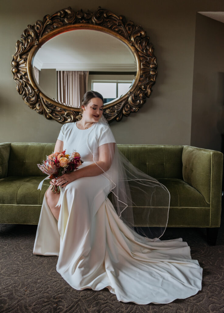 bridal photos during intimate wedding in houston