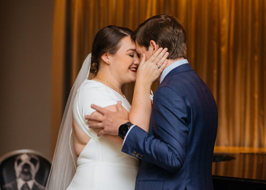 Bride and groom at Hotel Zaza