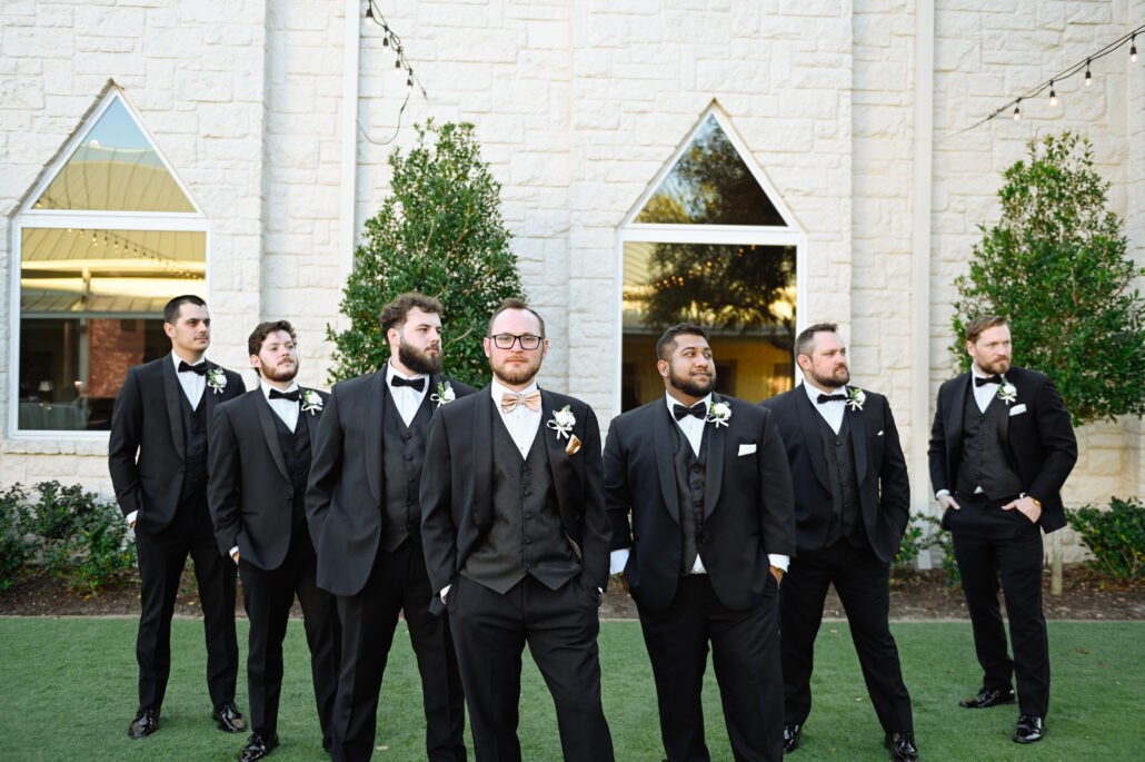 Isabel + Morgan- Viva Marx Photography-27 Groomsmen shot on a wedding day in Briscoe Manor in Houston